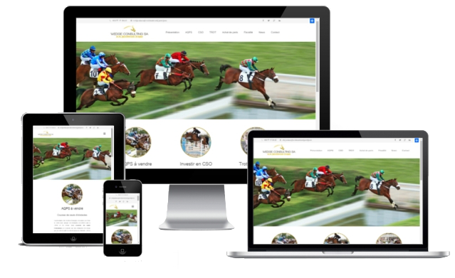 Site web responsive chevaux de sports